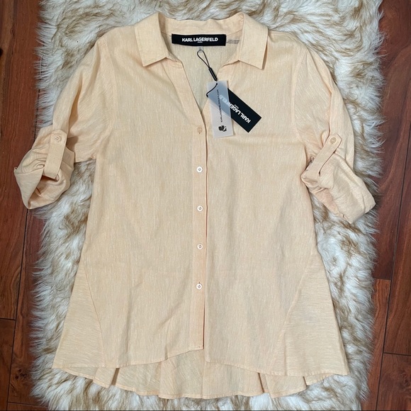 Karl Lagerfeld linen button down - Picture 3 of 6